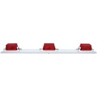 Picture of a mini light bar with 3 red lights.
