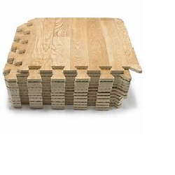Image of a stack of interlocking floor mats.