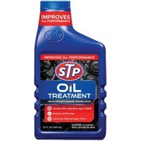 Picture of a bottle of STP brand oil treatment.