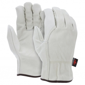 MCR Safety 3214 Select Grade Grain Cowhide Leather Drivers Gloves - Wing Thumb Pair 