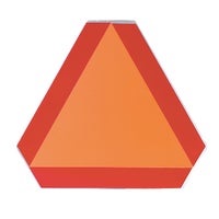 Image of a slow moving vehicle safety emblem.