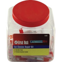 Image of a container of eye glass repair kits.