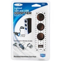 Image of a triple socket adapter in packaging.