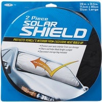 Automotive windshield sunshade image.